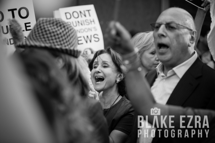 Images from the protest at The Tricycle Theatre.